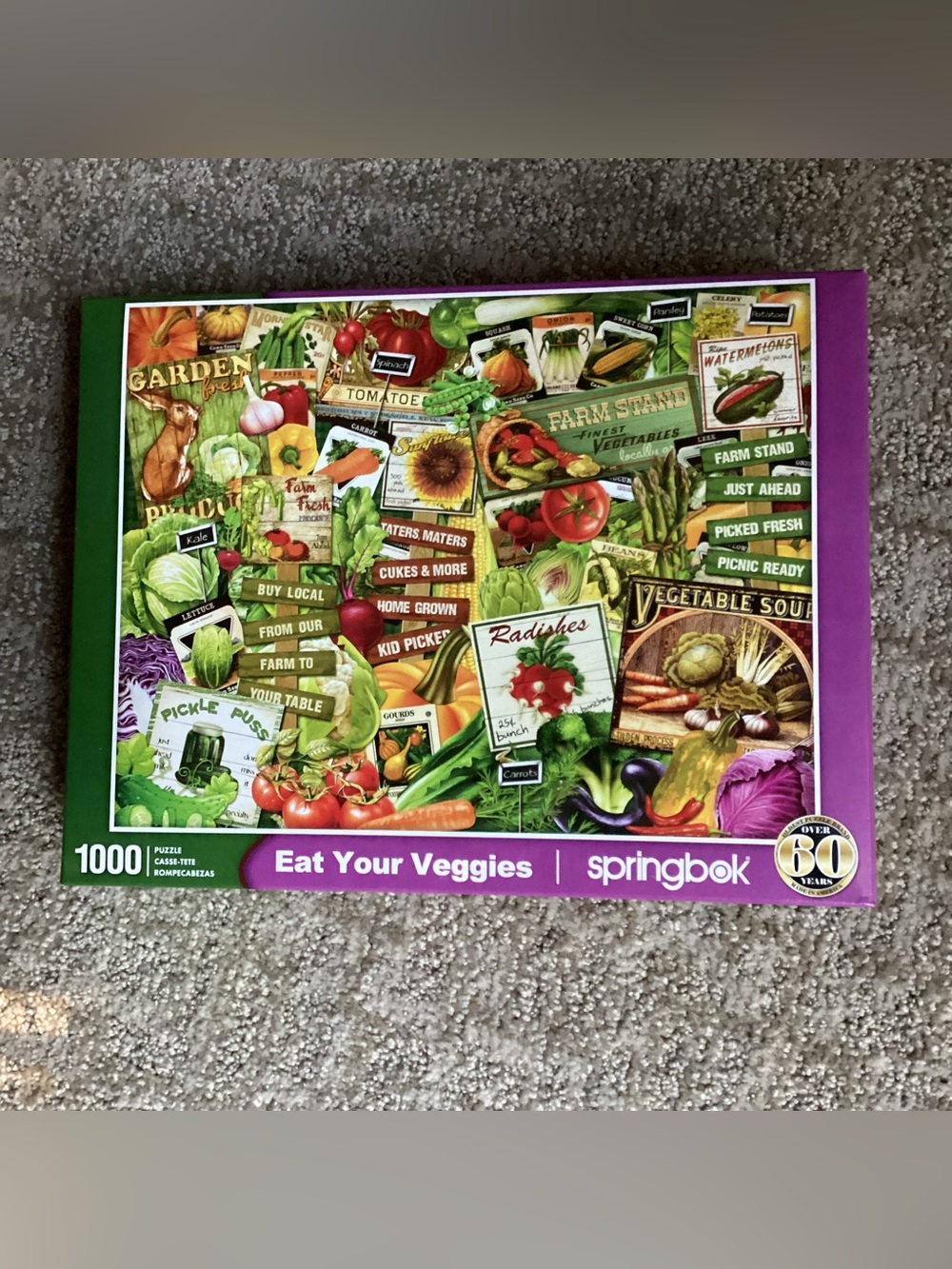 Springbok Jigsaw Puzzle, “Eat Your Veggies”, 1000 pieces